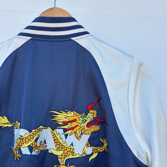 G-Star Raw Men’s Batt Tour Bomber Satin Dragon Navy Varsity Large GStar Shiny - Picture 7 of 12